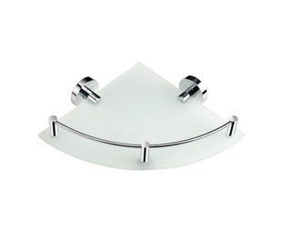 Полиця одинарна кутова Stella Classic 25x25x7.5 см хром 07.861, Хром