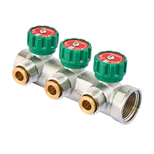 Коллектор вентильный с адаптером Koer KR.1127-3 - 1"x3 - 3/4 Ways (евроконус-плоскость) KR4947