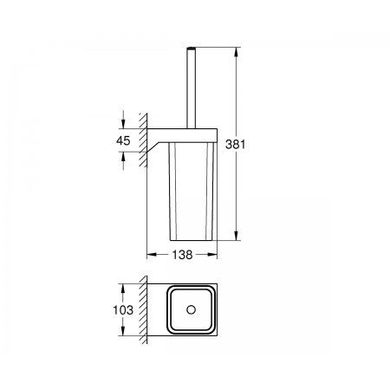 Ершик для унитаза Grohe Selection Cube 40857000, Белый