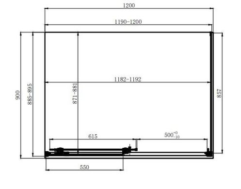 Душевая кабина Dusel DSL191+DSL195 Chrome 1200x900x1900, Хром, Универсальная, прозрачный, хром, 120x90