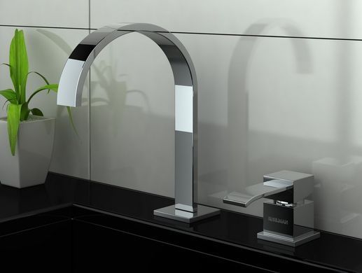 Смеситель для умывальника Kohlman Axis chrome QB205N, Хром