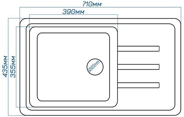 Кухонная мойка Romzha Trei 71 Biela RO48100, Белый
