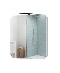 Зеркальный шкаф Мойдодыр Сорренто ЗШ-60 для ванной комнаты с LED подсветкой, Белый
