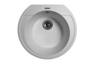 Кухонная мойка гранитная Miraggio Tuluza white 520x483x204 00210402, Белый