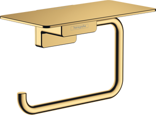 Держатель туалетной бумаги Hansgrohe AddStoris с полочкой Polished Gold Optic 41772990, Золотой