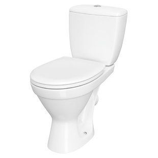 Унитаз-компакт Cersanit Cersania SimpleOn горизонтальный слив нижний подвод с сиденьем duraplast Soft Close K119-003/K119-085, Белый