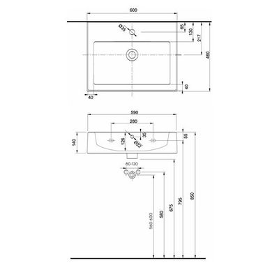 Раковина Kolo Twins 60x46 L51160000, Білий