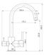 Змішувач для кухні з підключенням питної води Imprese Daicy-U 55009-UB, Чорний