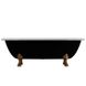 Ванна отдельностоящая глянцевая Amidicon Olimpia 180x90 черная из литого камня бронзовые ножки OLIMPIA_180_nizhk-br_BLACK_HL, Черный