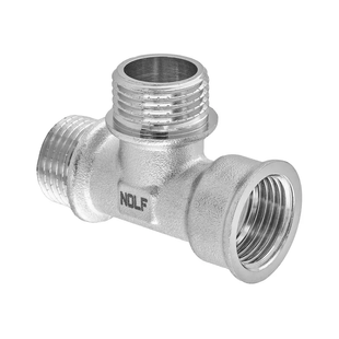 Трійник Nolf Nfc.T06FMM-N-1/2''FMM нікельований NF3099