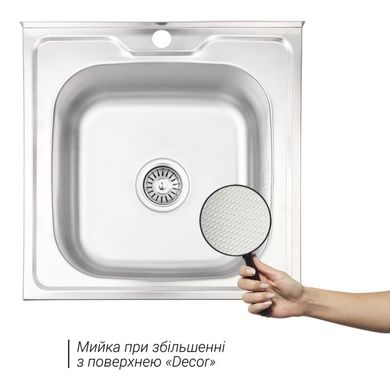 Кухонна мийка Lidz 5050 Decor 0,8 мм (LIDZ5050DEC08), Decor