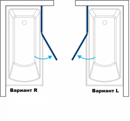 Шторка для ванни Koller Pool прозоре скло QP95(right)