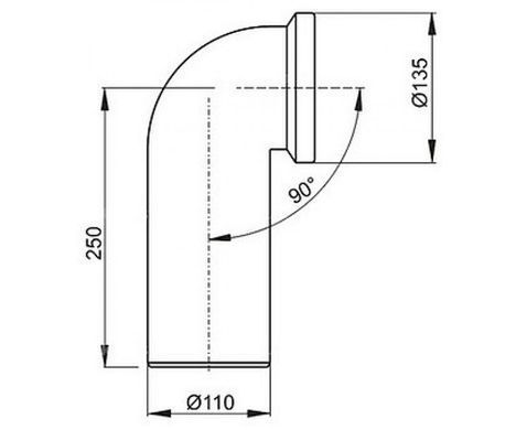 Колено Alcaplast A90-90