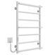 Электрический полотенцесушитель Deffi Ladder П7 500x800 нержавеющая сталь WD03 левое подключение белый C.LK.80.50.7.E.W.L.3