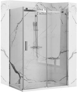 Душова кабіна Rea Nixon 90x150 P chrome REA-K5011 + REA-K5009, Хром, Права, прозорий, хром