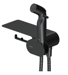 Гігієнічний душ прихованого монтажу Am.Pm Like з полицею black matt F0202622, Чорний матовий