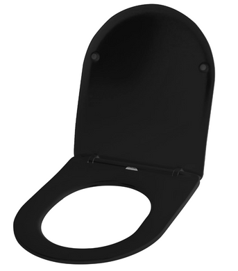 Сиденье для унитаза Rea Flat black REA-C6003, Черный