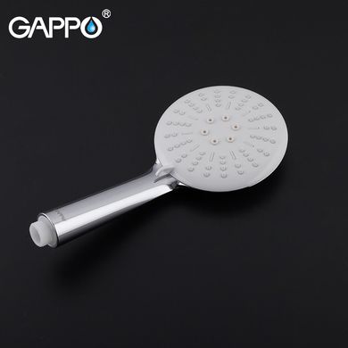 Душова система Gappo G2402-8, вилив - перемикач на лійку, білий/хром, Хром