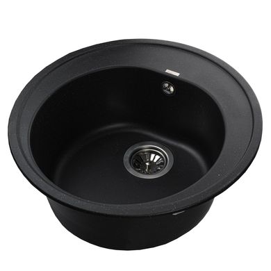 Кухонна мийка гранітна Globus Lux Martin чорний 510мм-А0002, Чорний