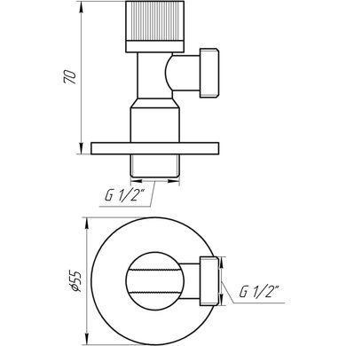 Кран кульовий кутовий Solomon 1/2″х1/2″ A7032 000009200