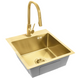 Кухонная мойка Rea Leo 40 400x450 мм brushed gold ZLE-06001