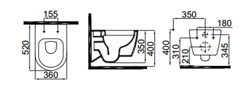 Унітаз підвісний з функцією біде Idevit Alfa 3106-2605-1201, Сірий