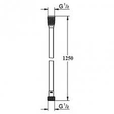 Шланг для душу Grohe SilverFlex 26335000, Хром