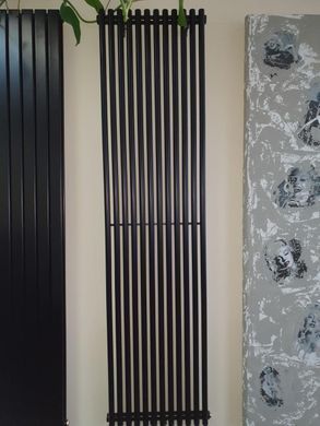 Дизайнерский радиатор трубчатый Betatherm Praktikum 1 H-1800 мм, L-387 мм нижнее подключение PV 1180/10 9005М 99 - Радиаторы отопления Betatherm Дизайнерский радиатор трубчатый Betatherm Praktikum 1 H-1800 мм, L-387 мм нижнее подключение PV 1180/10 9005М 99, Черный матовый