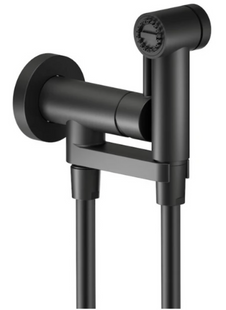 Набір гігієнічного душа прихованого монтажу Nobili Sanitary Fittings Velvet Black AV00600BM