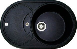Кухонная мойка Adamant Shell 770x495x200 чёрный металлик 252223, Черный