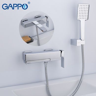 G3218 Змішувач для ванни короткий литий гусак Ø35 Gappo Futura 1/8, Хром