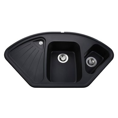 Гранітна мийка Globus Lux Averno чорний 1060x575мм А0002, Чорний