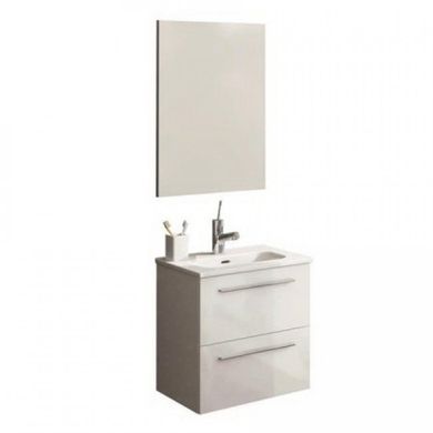 Комплект мебели Royo Street Pack тумба с умывальником и зеркало 49 см, белый 123150, Белый