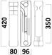 Радиатор биметаллический секционный Queen Therm 350/96 (кратно 10), Белый