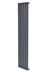 Вертикальний дизайнерський радіатор опалення Arttidesign Rimini 6/1800 сірий матовий, Сірий