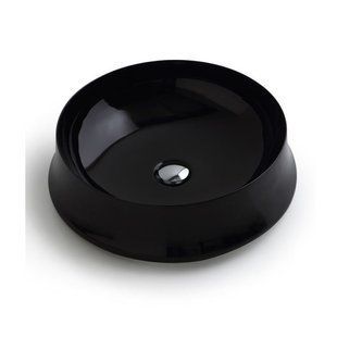 Умивальник Simas Sharp 50 см круглий Blak Glossy SH01Nero, Чорний