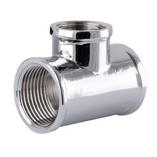 Тройник Solomon 1&Prime;х3/4&Prime;х1&Prime; ВВВ хром 8202