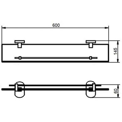 Полочка Qtap Liberty ANT 1153, Бронза