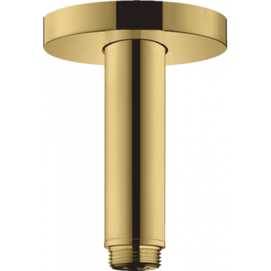 Кронштейн для верхнього душу Hansgrohe зі стелі S 100 мм Polished Gold Optic 27393990, Золотий