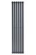 Дизайнерский вертикальный радиатор отопления Arttidesign Rimini 6/1500 серый матовый, Антрацит