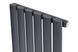 Дизайнерский вертикальный радиатор отопления Arttidesign Rimini 6/1500 серый матовый, Антрацит