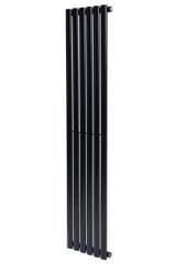 Вертикальний дизайнерський радіатор опалення Arttidesign Rimini 6/1800 чорний матовий, Чорний матовий