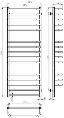 Электрический полотенцесушитель Deffi Lux П15 500x1400 нержавеющая сталь WD04 правое подключение белый A.LU.140.50.15.E.W.R.4