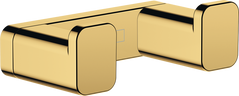 Крючок двойной Hansgrohe AddStoris 3.6x1.6x6.6 см Polished Gold Optic 41755990, Золотой