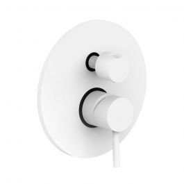 Смеситель для ванны/душа на 2 потребителя Paffoni Light white matt LIG018BO, Белый матовый