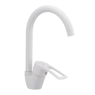 Смеситель для кухни Cron Hansberg 777-G white CR0792, Белый матовый