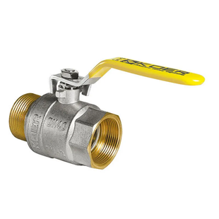 Кран шаровый Koer KR.215.G - 1" FM ГШВ Yellow, ручка "рычаг" желтая KR0124