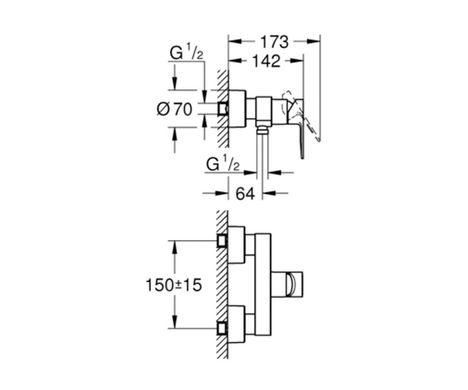 Смеситель для душа Grohe Lineare 33865001, Хром