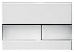 Клавіша змиву Tece TECEsquare White Glass/Bright Chrome Buttons 9240802, Білий