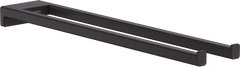 Рушникотримач Hansgrohe AddStoris 44.5 см подвійний нерухомий Matt Black 41770670, Чорний матовий